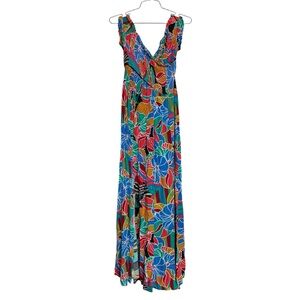 Vici Aakaa Colorful Off The Shoulder Maxi Dress